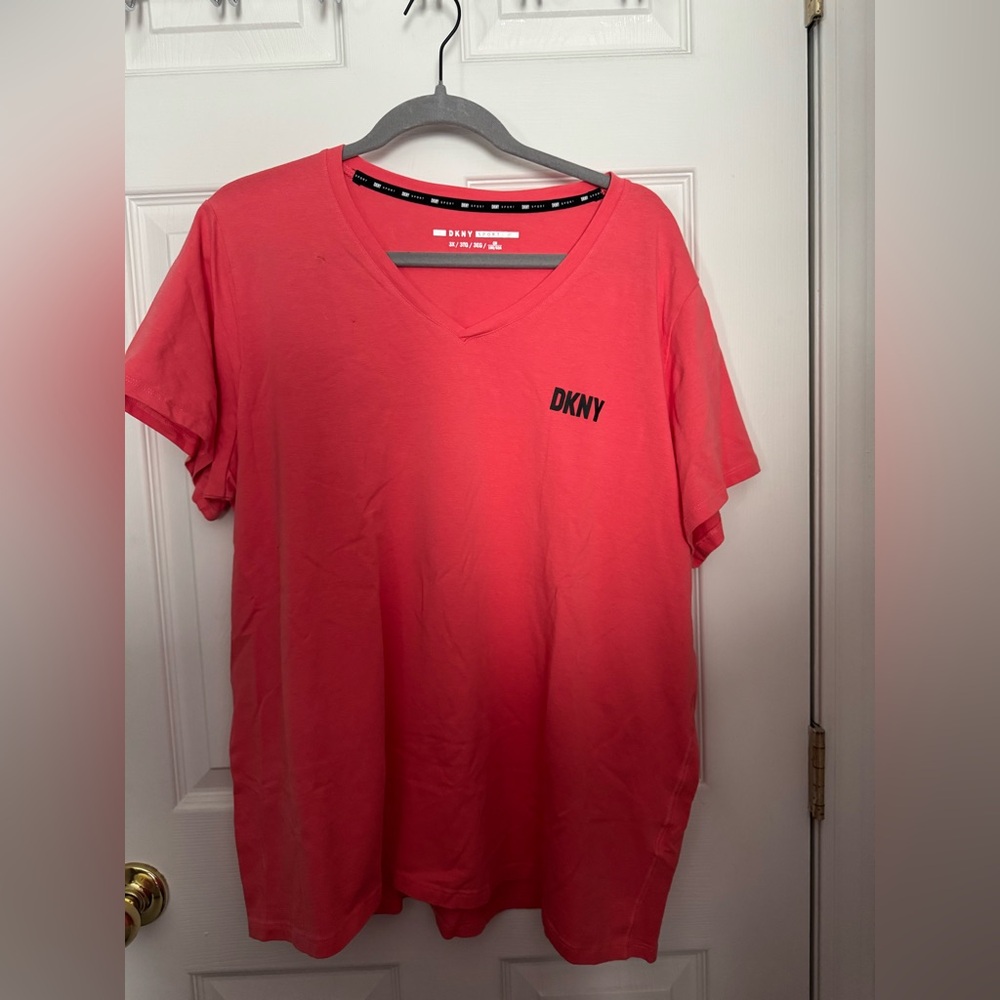 DKNY Sport Vibrant Coral Top NWOT